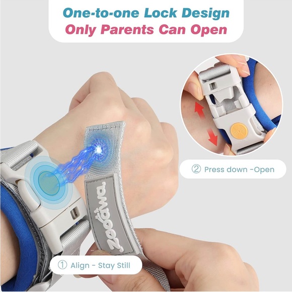 Zooawa Toddler Kids Harness Anti Lost Wrist Link - Picture 4 of 8